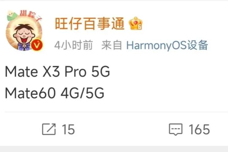挖槽，华为Mate x3，要出5G版本了
名字叫华为mate x3 Pro
就问