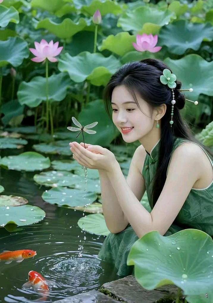 《喜长新.迹无痕》

芙蕖出水蝶儿勤，不辨朝昏。

翩跹起舞醉芳邻，香风满载痴嗔