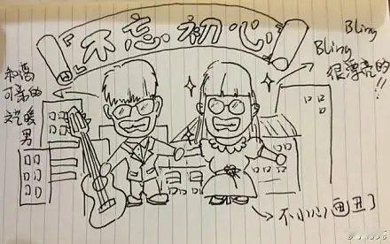 李行亮13年送麦琳的丑画  李行亮画的简笔画麦琳 李行亮13年画的麦琳简笔画..