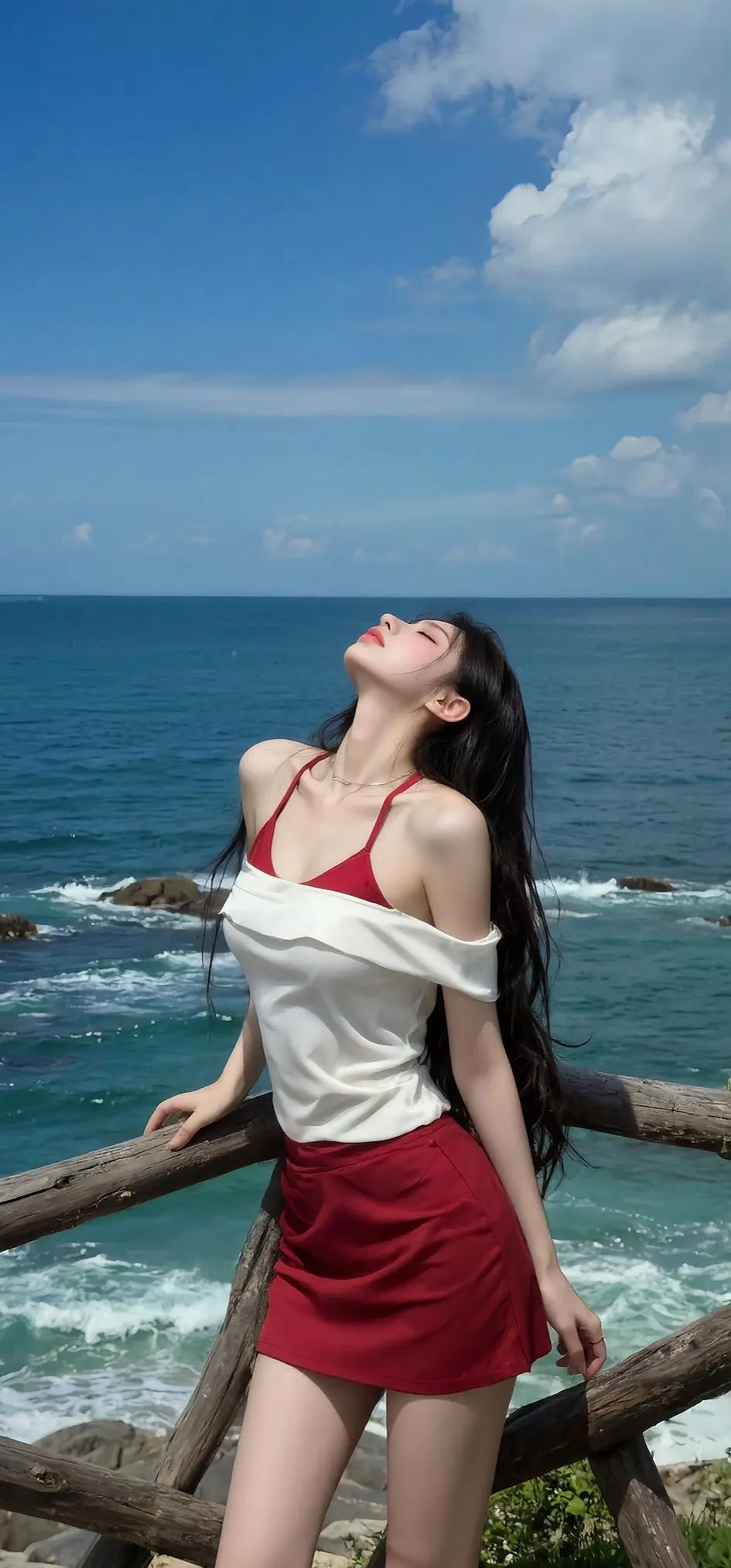 AI海景休闲照 ai创作 玩法合伙人计划 我在拍特效 AI写真