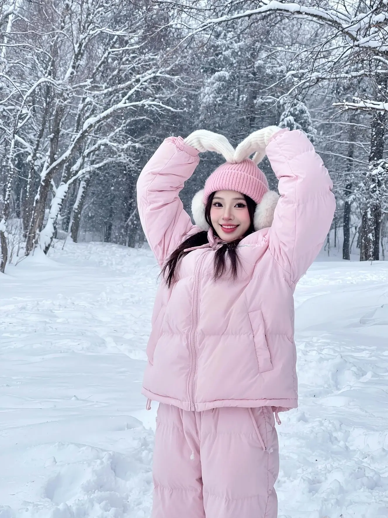 跟着韩女学的雪地拍照姿势❄️