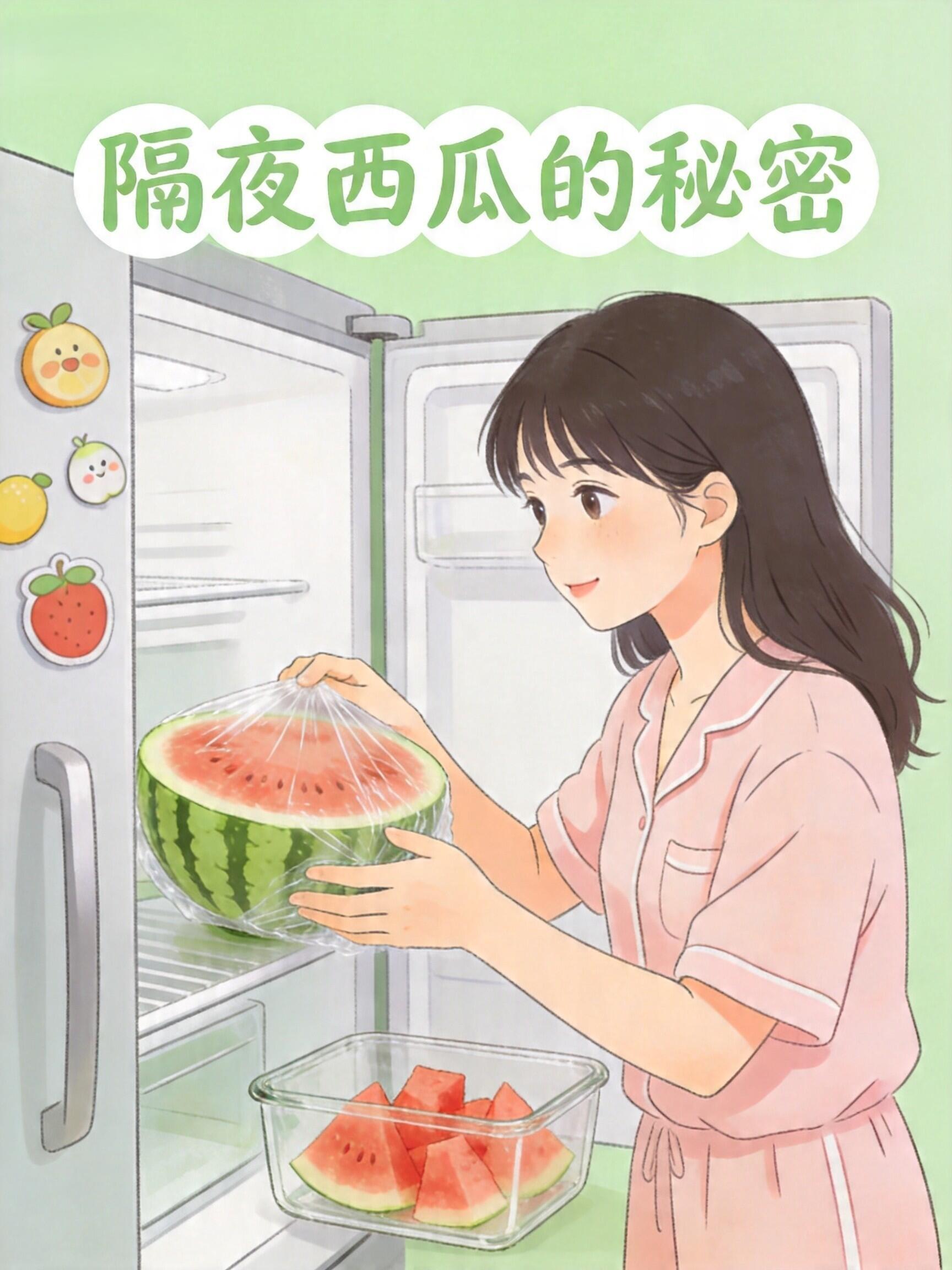 千万不要买路边切好的半个西瓜西瓜一定要买整个的，切好的你根本不知道是啥时候切开的