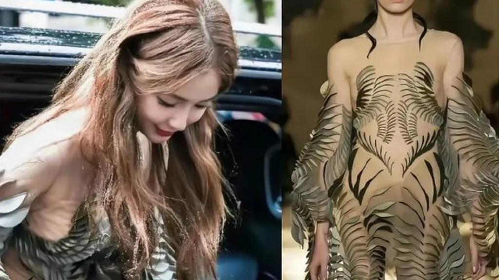 杨颖  唐嫣  巴黎时装秀惊艳全场！杨颖的服装惹争议