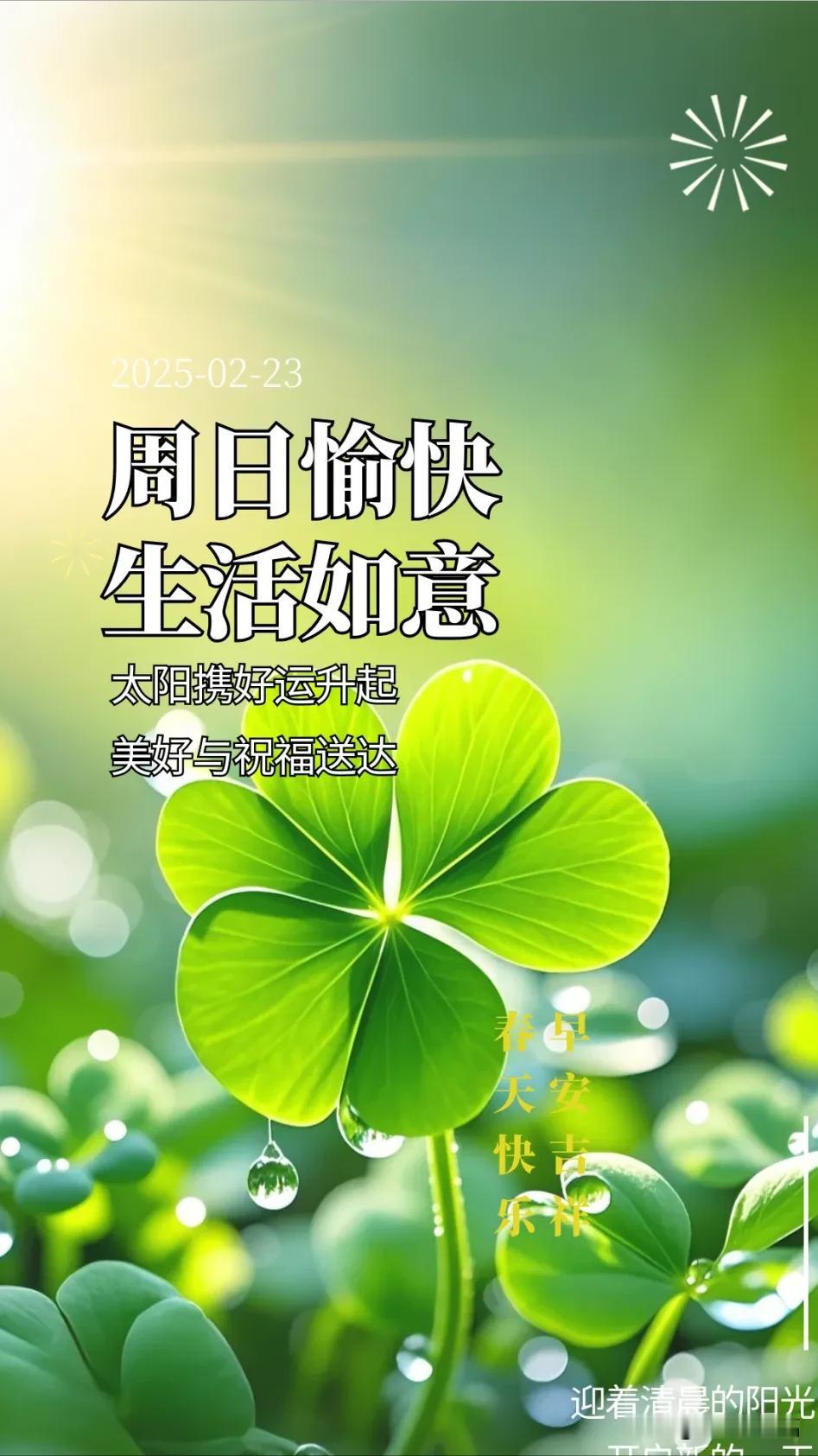 正月廿六吉祥问候：太阳携好运升起，美好与祝福送达。

迎着清晨的阳光，开启新的一