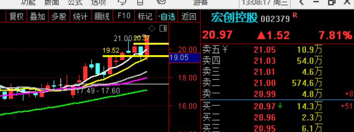 宏创控股，有木有新高！！！有没有大阳！！！有木有反复上涨！！！有木有干过【打板】