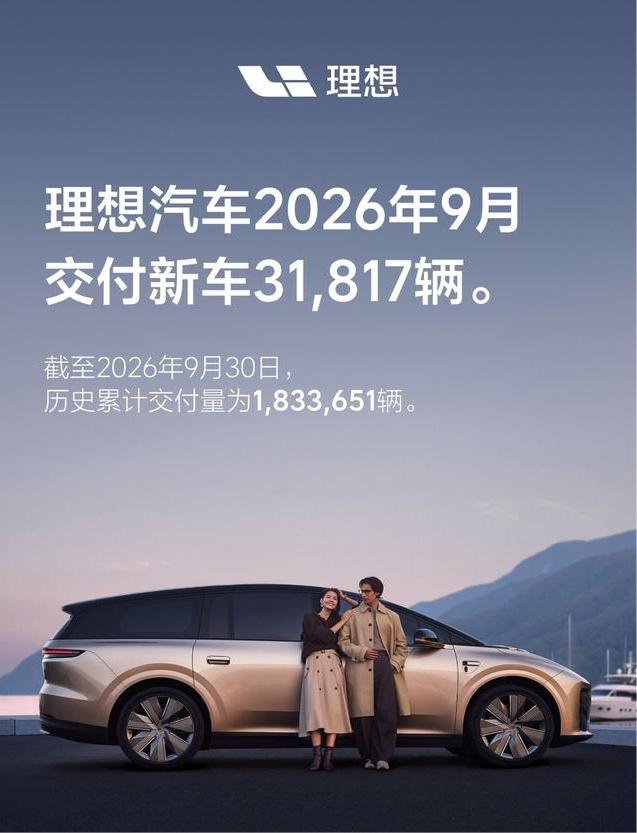 2026年10月1日，理想汽车公布2026年9月交付数据。2026年9月，理想汽