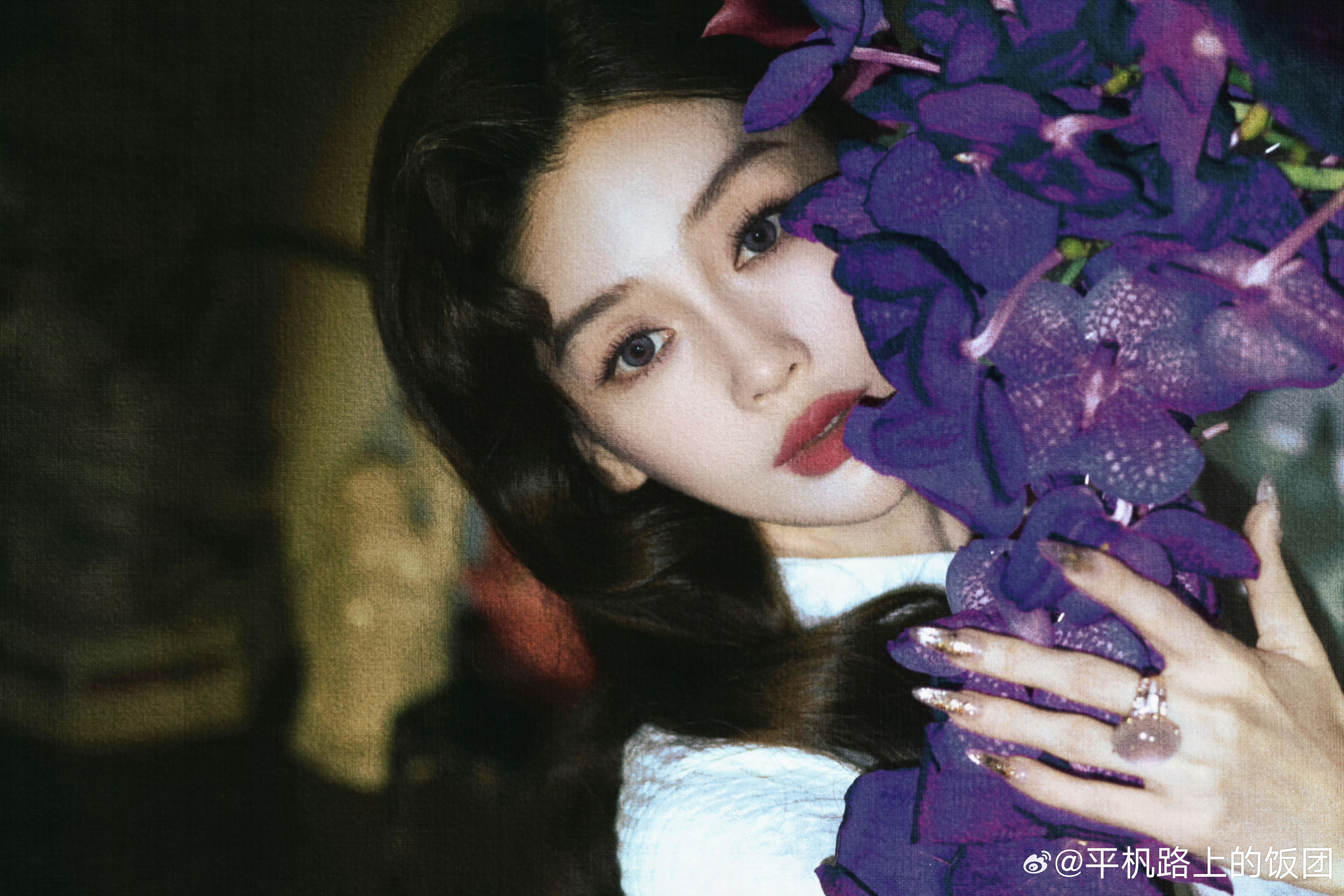 金白开给Angelababy拍的照片，这张图看起来和杨紫好像 