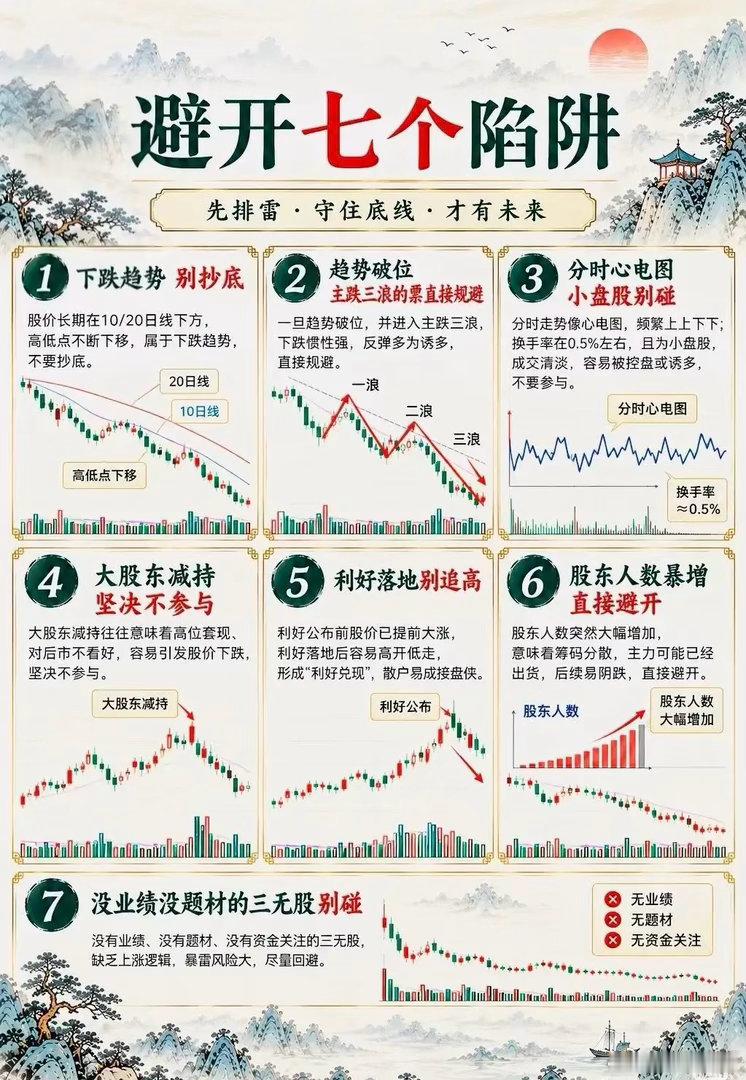 炒股先排雷！7个大坑，多少人反复踩亏很多股民炒股，一门心思到处找牛股、挖机会，却