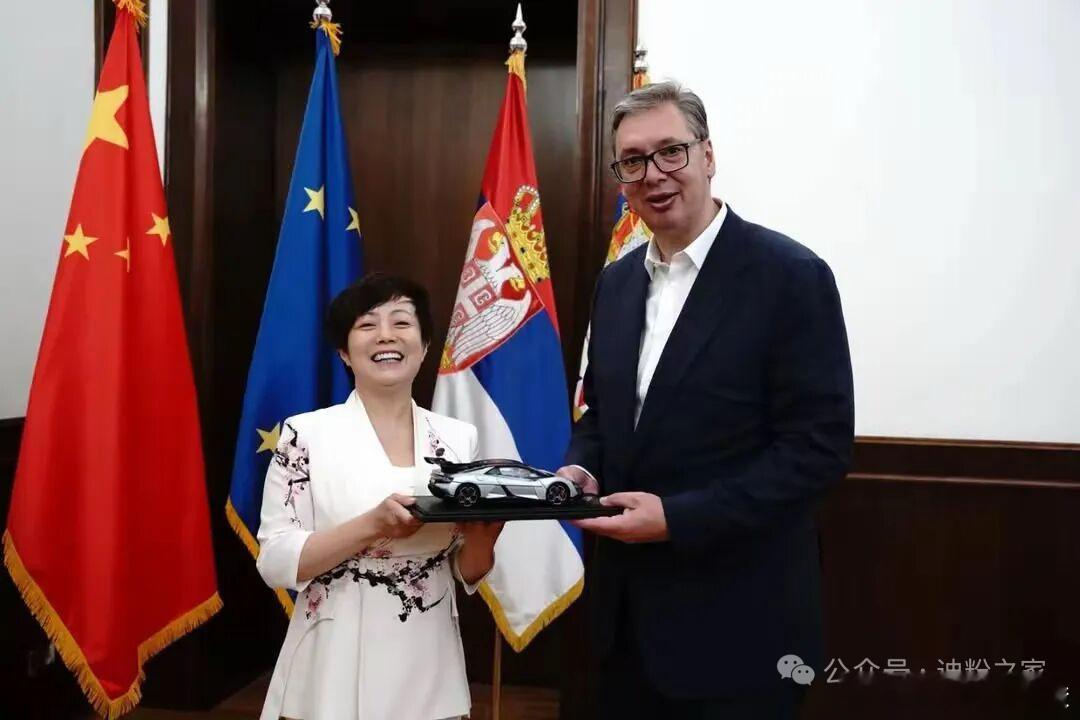 当地时间6月19日，塞尔维亚总统武契奇在贝尔格莱德会见了来访的比亚迪执行副总裁李