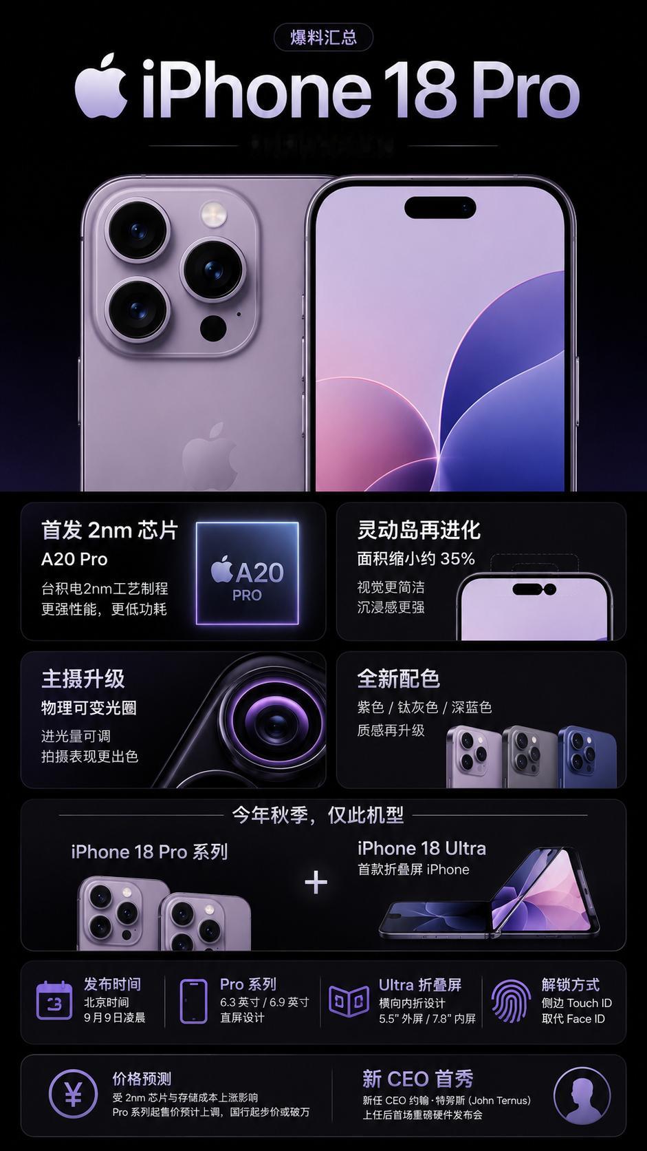 iPhone18发布会或定档9月9日苹果今年秋季发布会大概率定在北京时间9月9日
