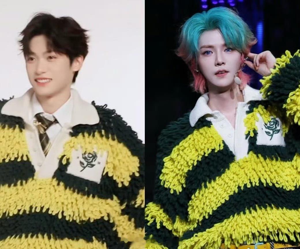 梓渝和鹿晗虽然衣服是同款，但是穿起来的效果完全不一样哎，两位帅哥都很会搭[拜托]