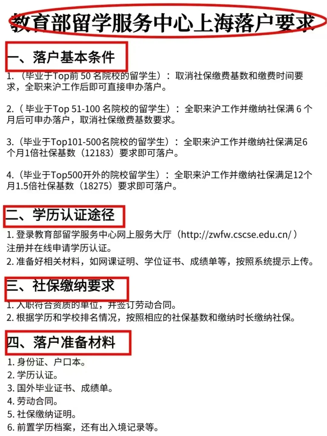 2024留学生落户上海没那么简单，都是要求！