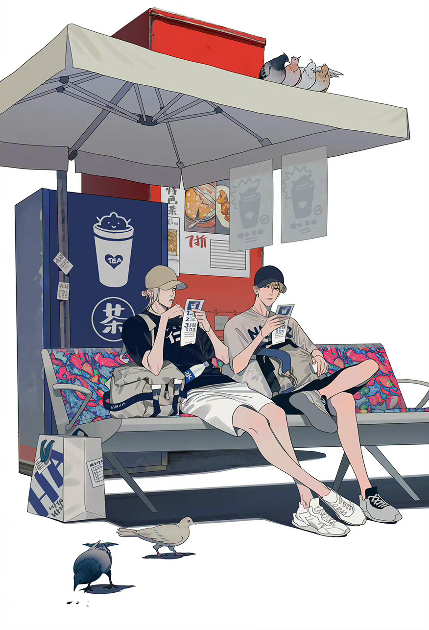 十九天漫画 见一和展正希的夏日出行，小情侣度蜜月Cr：old先 