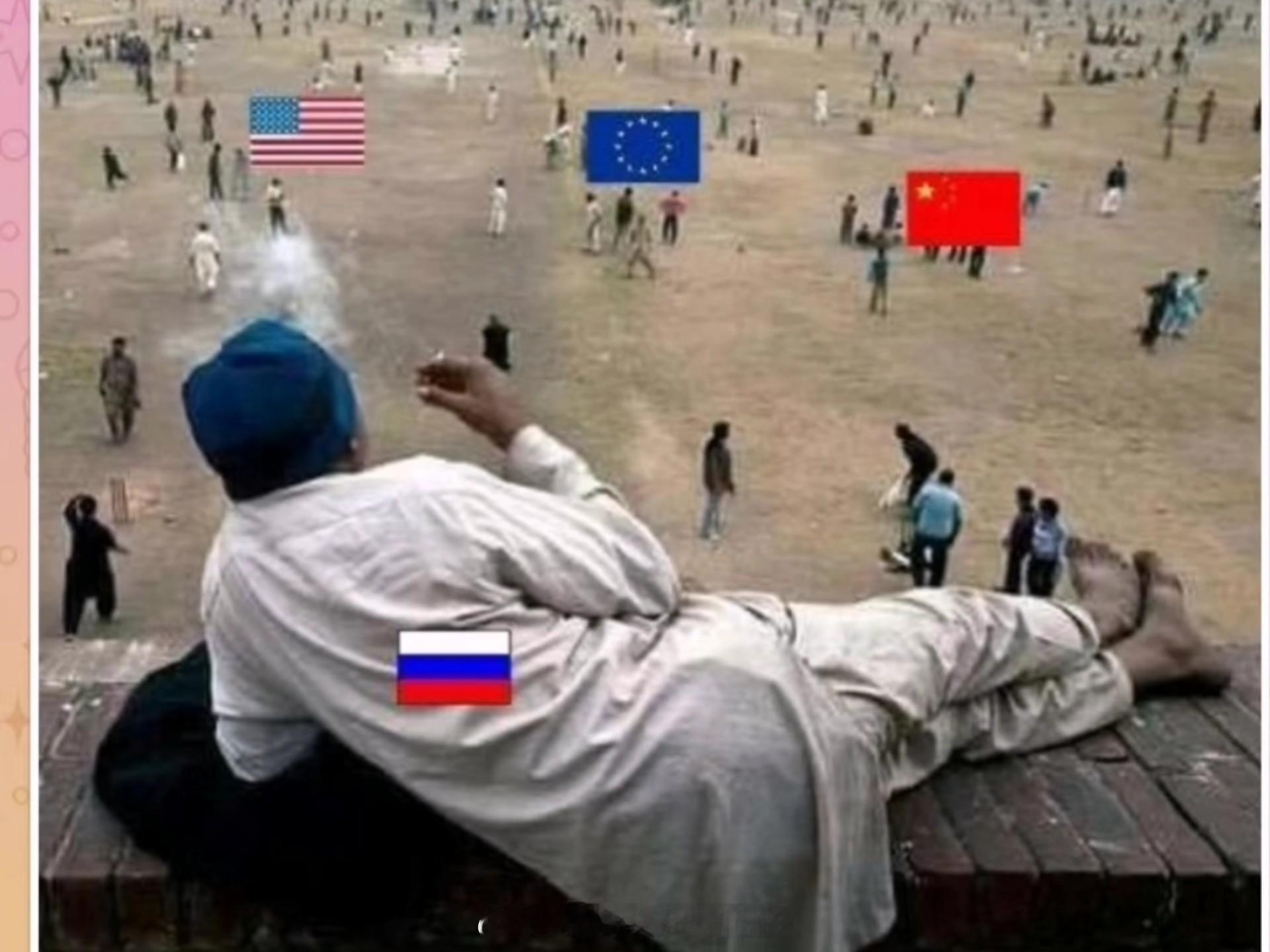 我一开始没反应过来俄罗斯为啥看戏..后面发现他之前就被制裁了.... ​​​