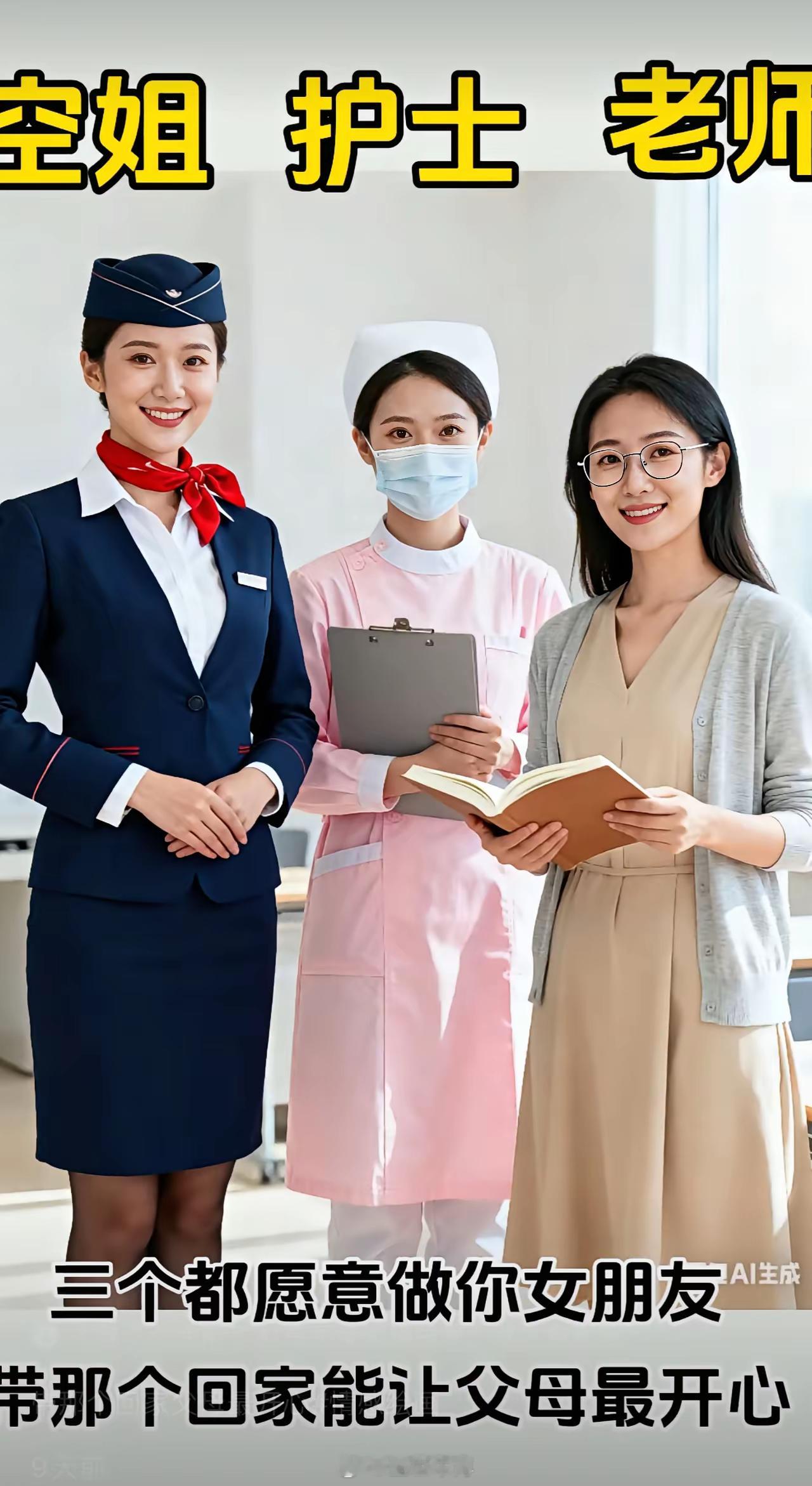 三个都愿意做你女朋友，带哪个回家能让父母最开心 ​​​