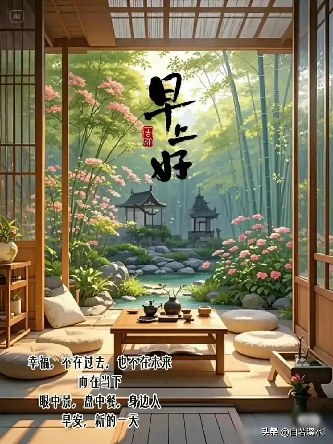 借一缕清晨暖阳，赠予你一整天的温柔与光亮，早安。