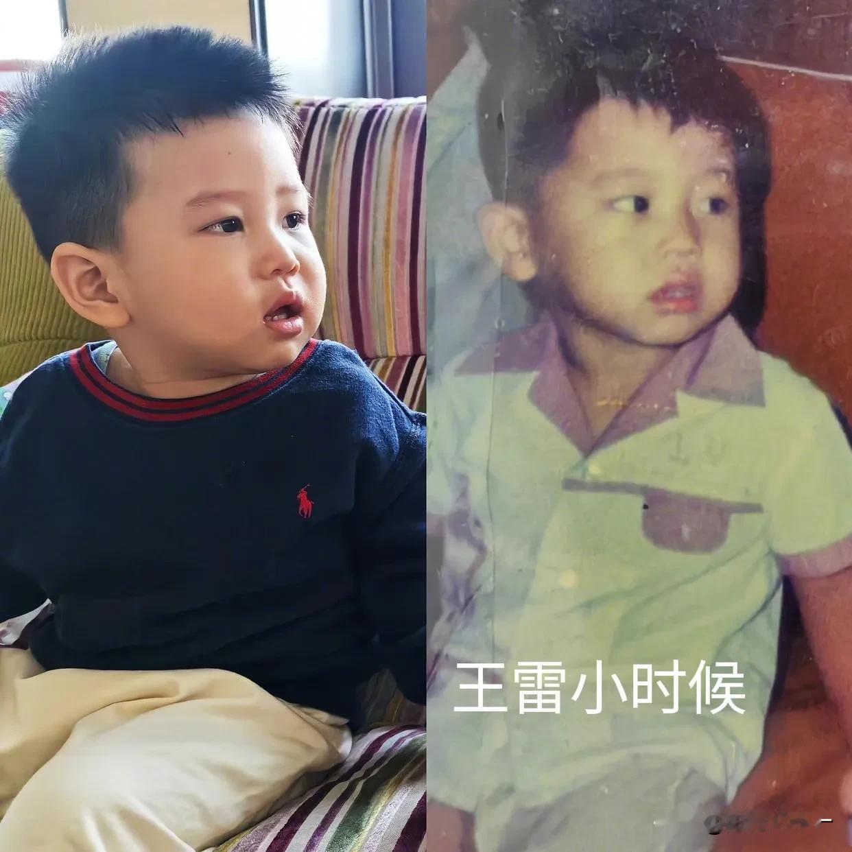 王雷小时候跟他家二宝儿简直了[捂脸]