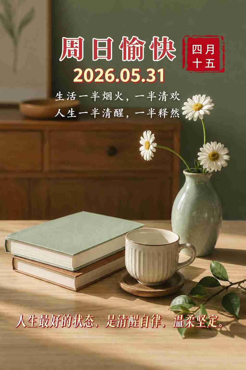 我的今日状态：😁轻松愉快
我这里的天气：🌤️多云