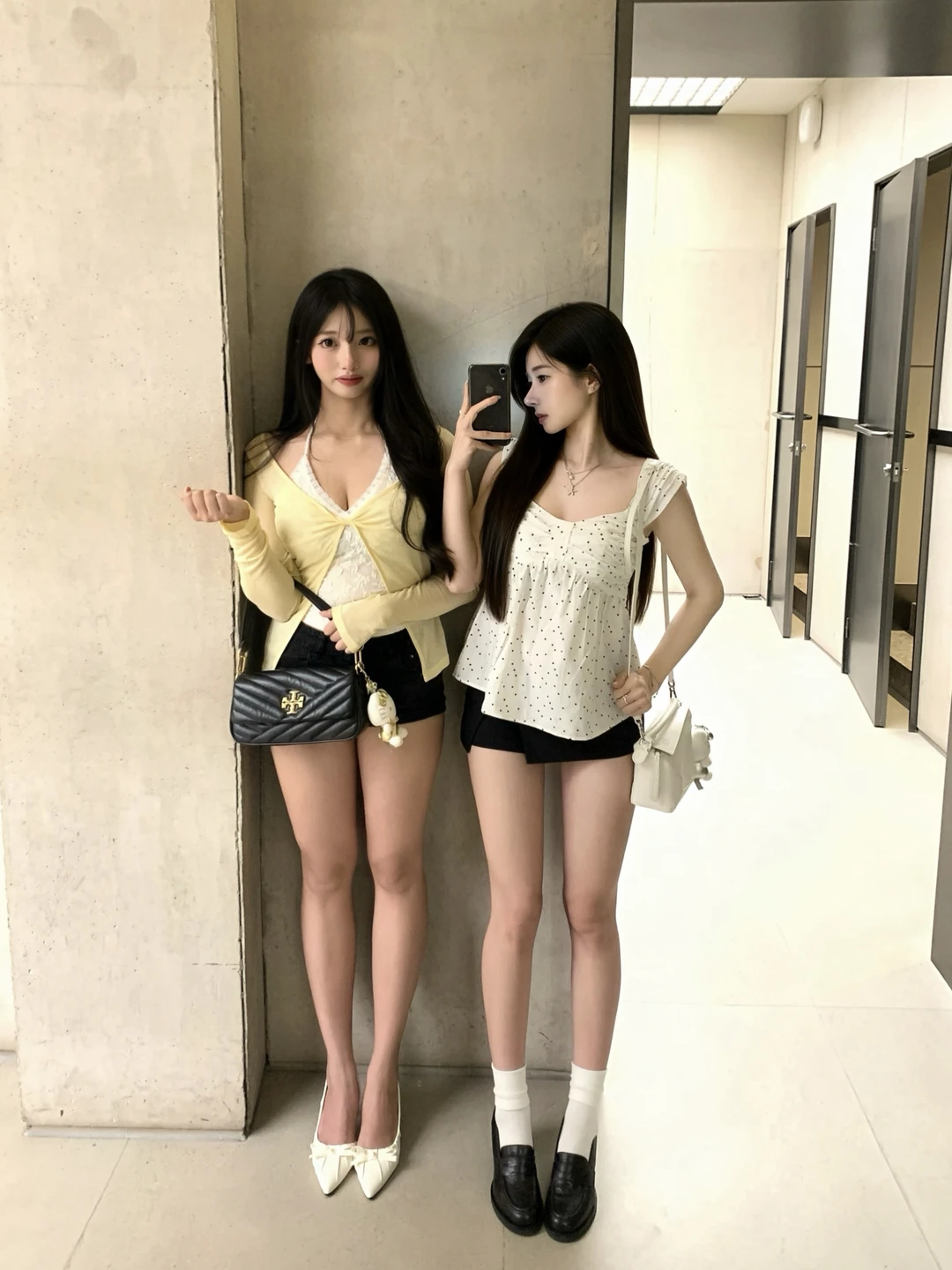 和姐妹约会的3套look