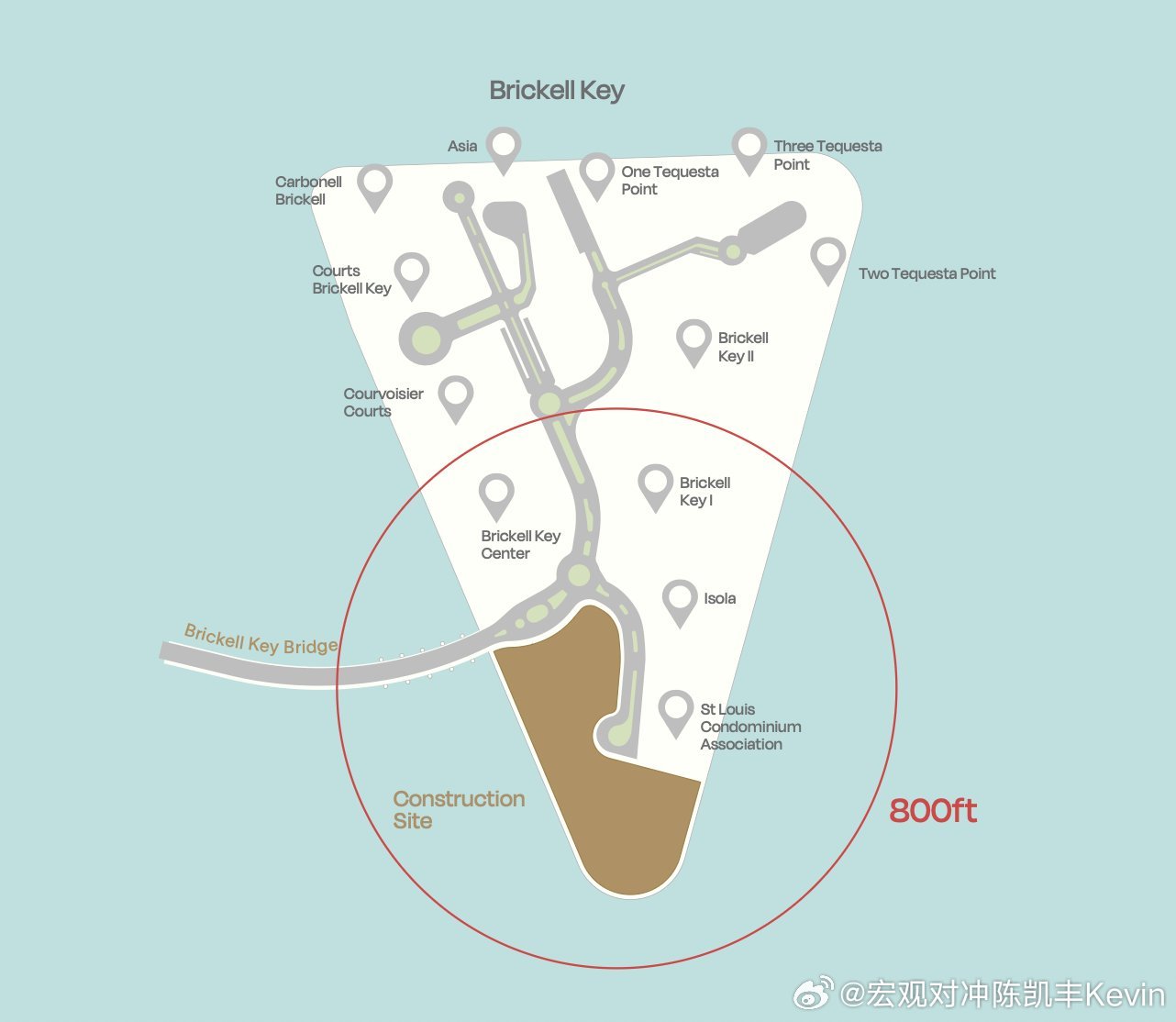 位于布里克尔岛（Brickell Key）的迈阿密文华东方酒店（Mandarin