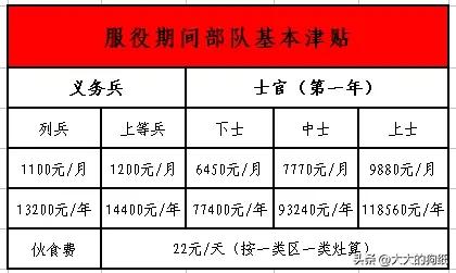 展示一下当年的津贴费标准
只有义务兵拿的叫津贴
       现在义务兵第一年1