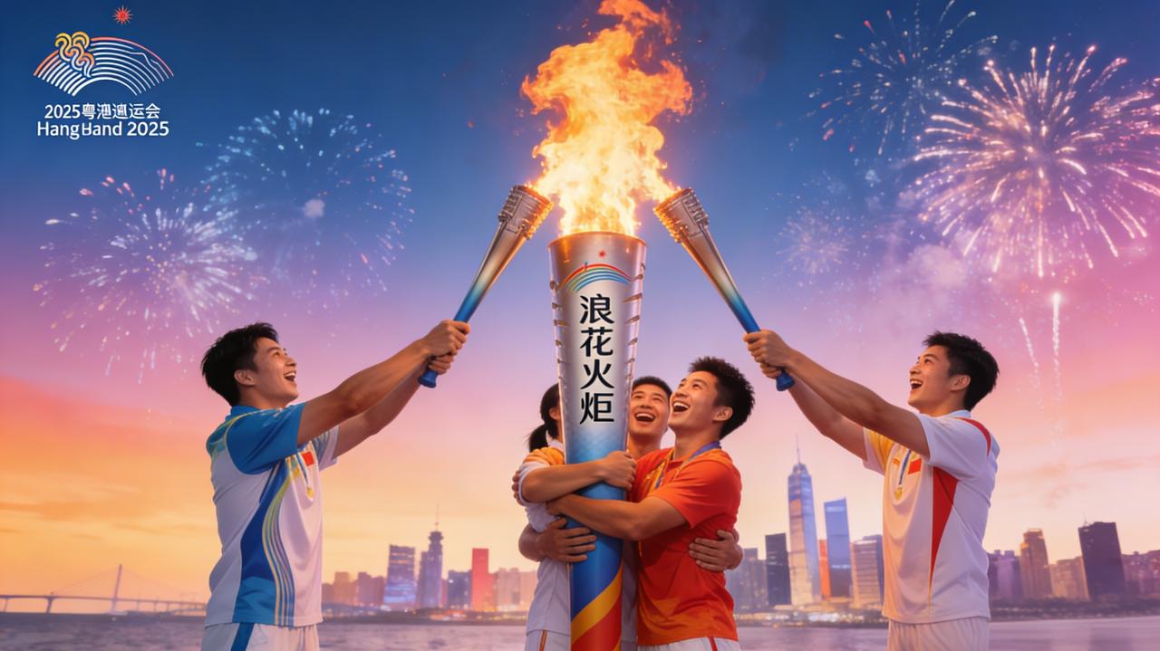 你用哪张照片定格2025我用这张2025奥港澳全运会经典瞬间，圣火在广州白云山点