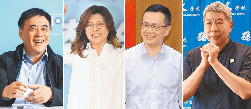 国民党主席选举在前台北市长郝龙斌确定参选后，形成现蓝委罗智强、前蓝委郑丽文，及孙
