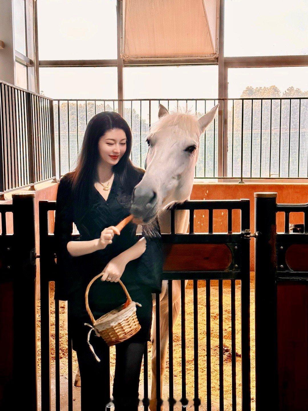 在🐎马术馆里吃个饭  