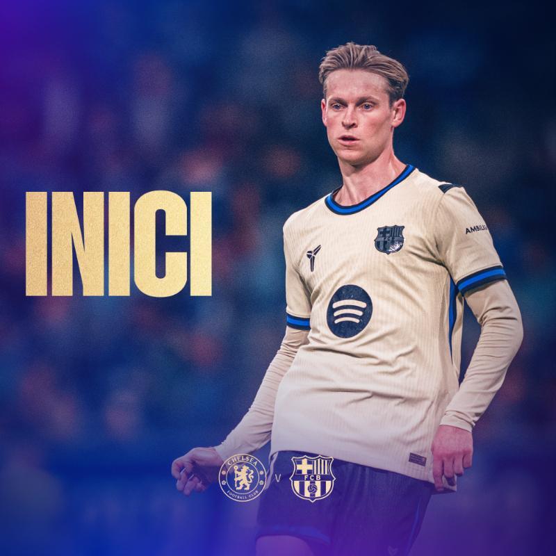 随着裁判的一声哨响，全场比赛开始，巴萨加油⛽️🔴🔵