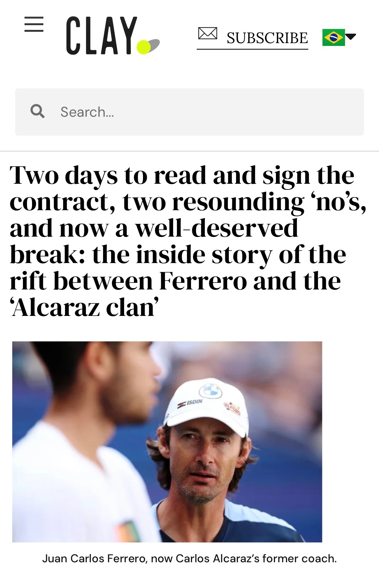 来自阿根廷的西语系记者Sebastian Fest在《CLAY Tennis》网