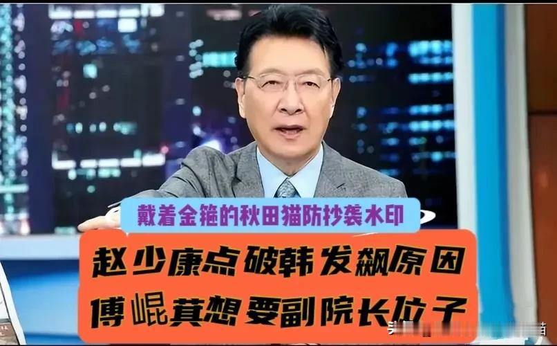 韩国瑜为啥突然翻脸朝傅崐萁发飙？赵少康一语道破：全都是为了江启臣这个位子？

岛