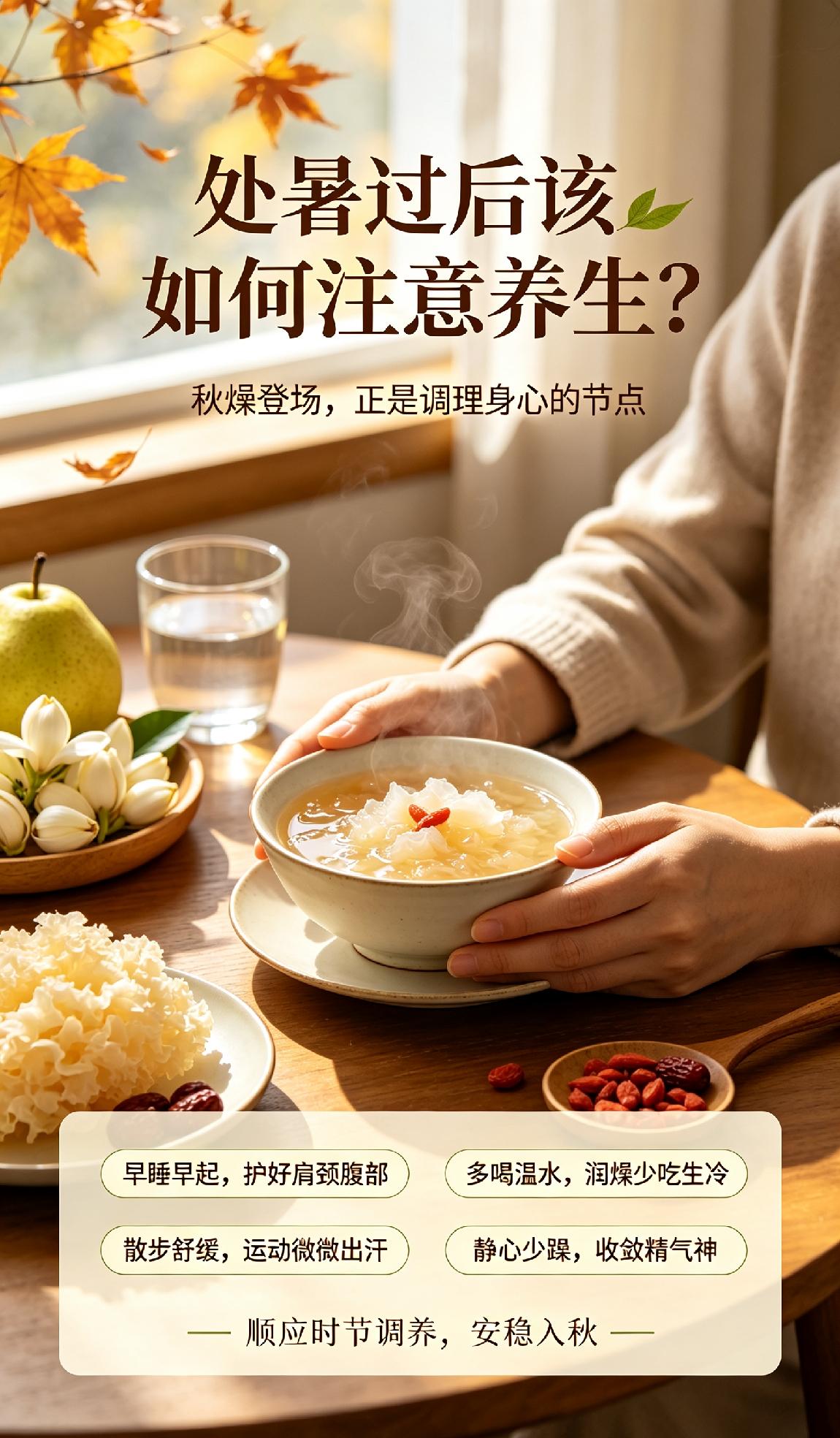处暑过，暑气消，秋风渐起🍂
 
昼夜温差拉大，秋燥悄然登场，正是调理身心的节点