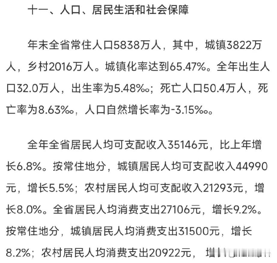 湖北人口数据正式出炉，总量减少了6万，还算可以了!