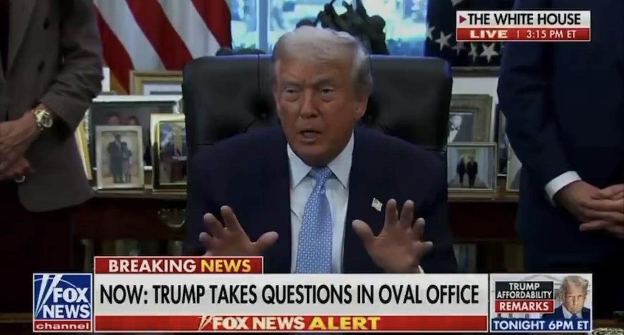 记者：“你呼吁众议院共和党支持公布爱泼斯坦档案，你是否也会呼吁参议院共和党这么做