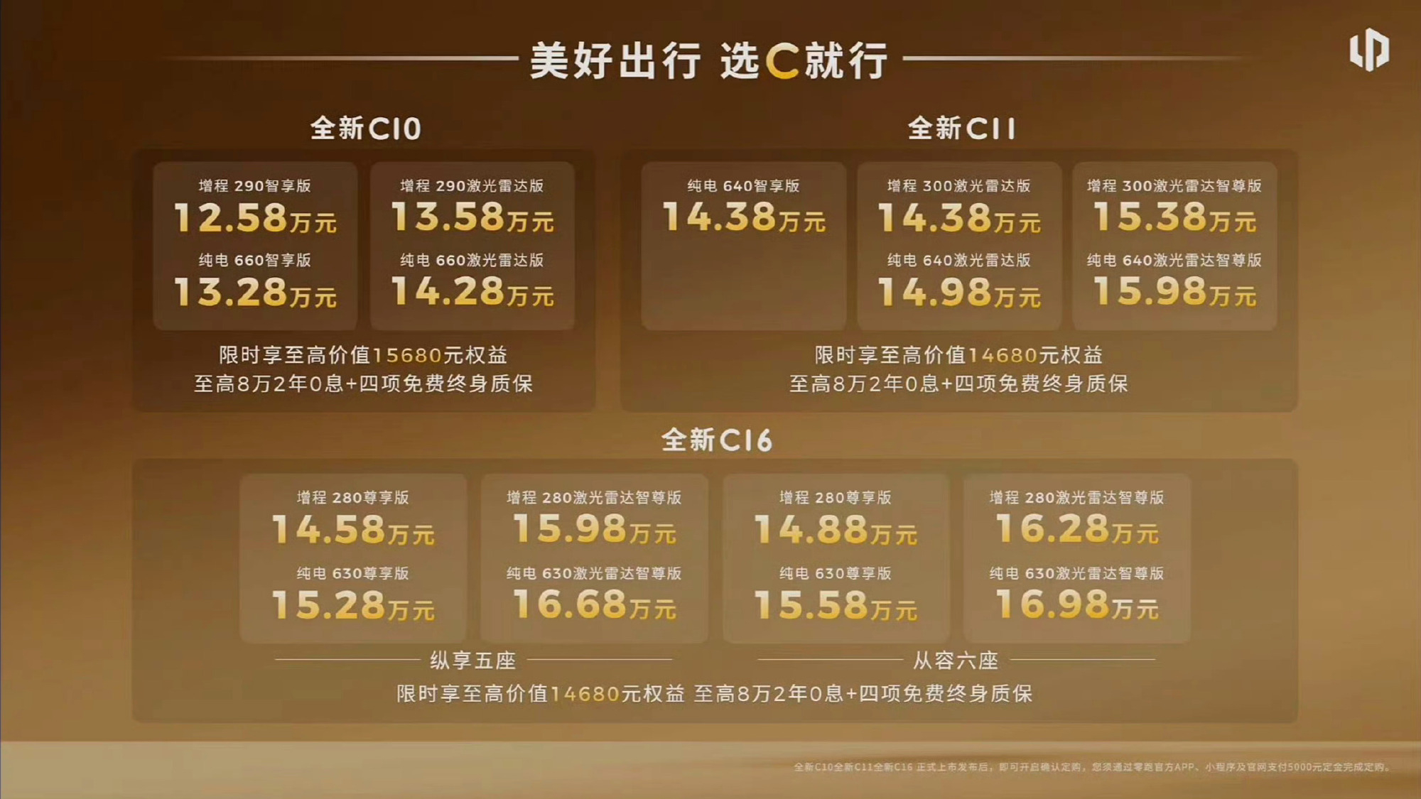 零跑全新C系列正式上市 