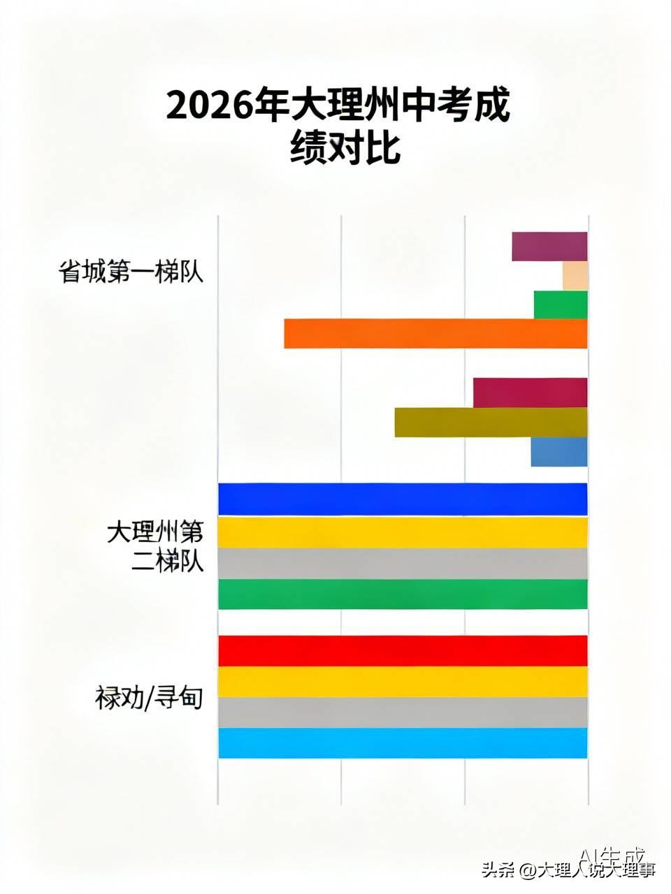 2026年大理州中考成绩的对比颇具趣味。带定位晒今日生活 
从横向来看，与省城第