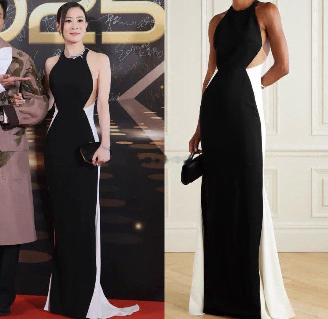 佘詩曼今晚的礼服来自Stella McCartney太美了！佘诗曼黄宗泽挽手走红