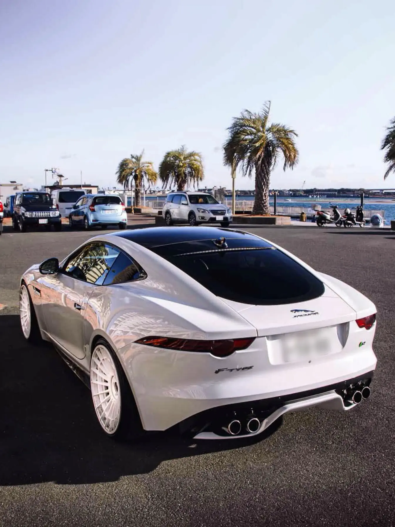 White Jaguar FTYPE.