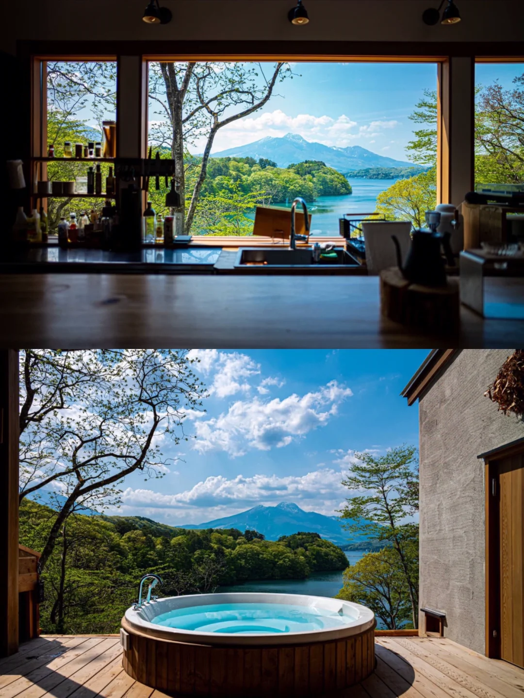 日本旅行❄️露台浴缸 这家民宿的景色真绝了！