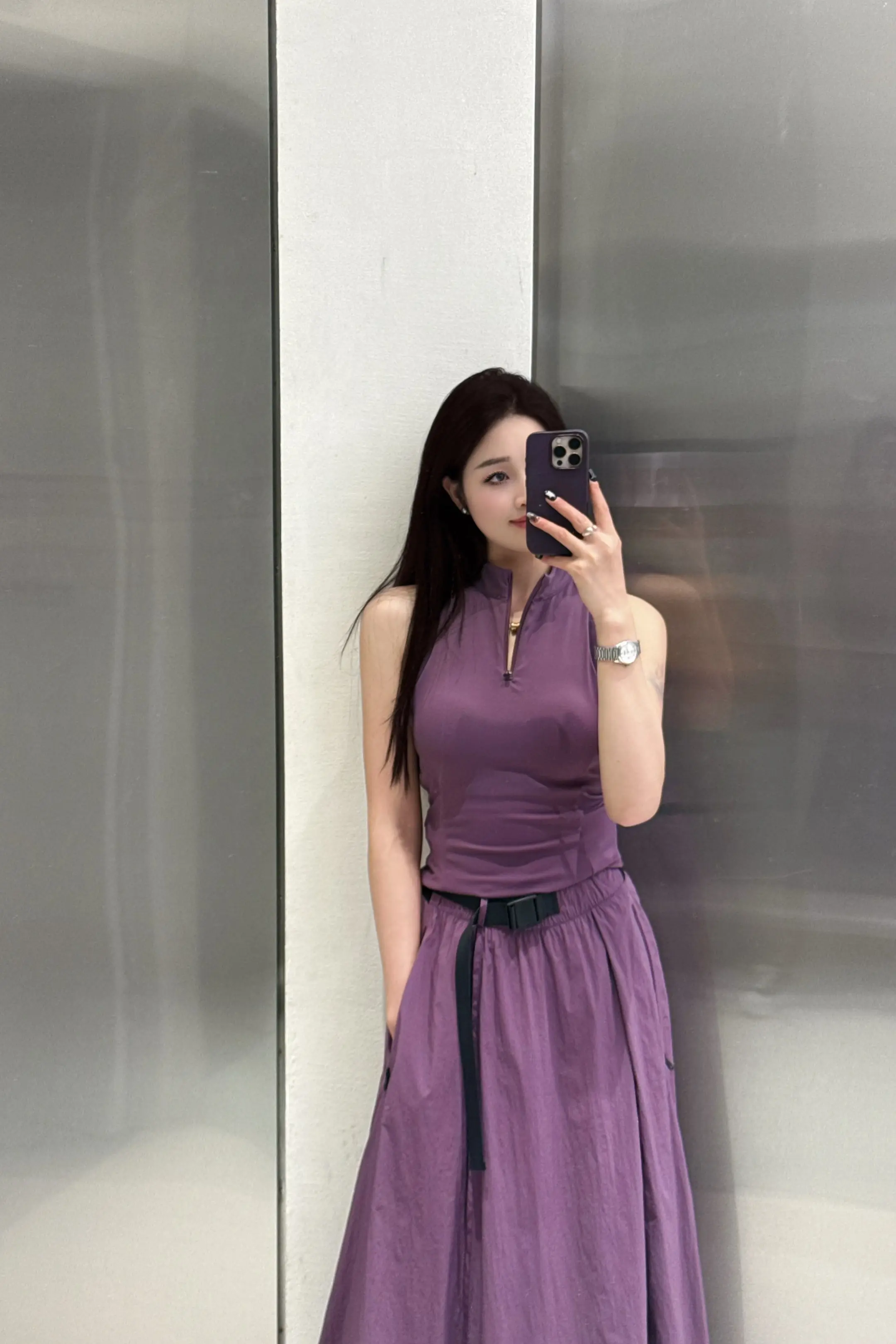 妹妹说，紫色很有韵味。