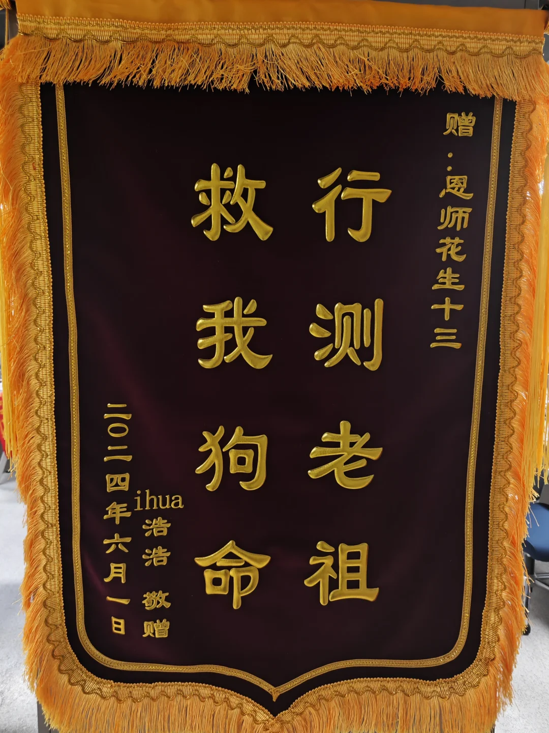 好“调皮”的锦旗[暗中观察R][暗中观察R]