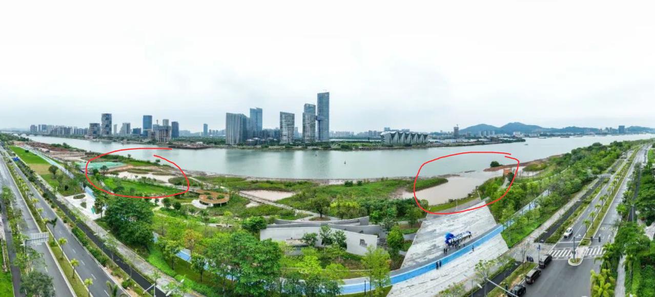 号称灵山岛2.0的横沥岛尖北岸生态堤主体宣布完工，目前看起来跟灵山岛海堤和南沙湾