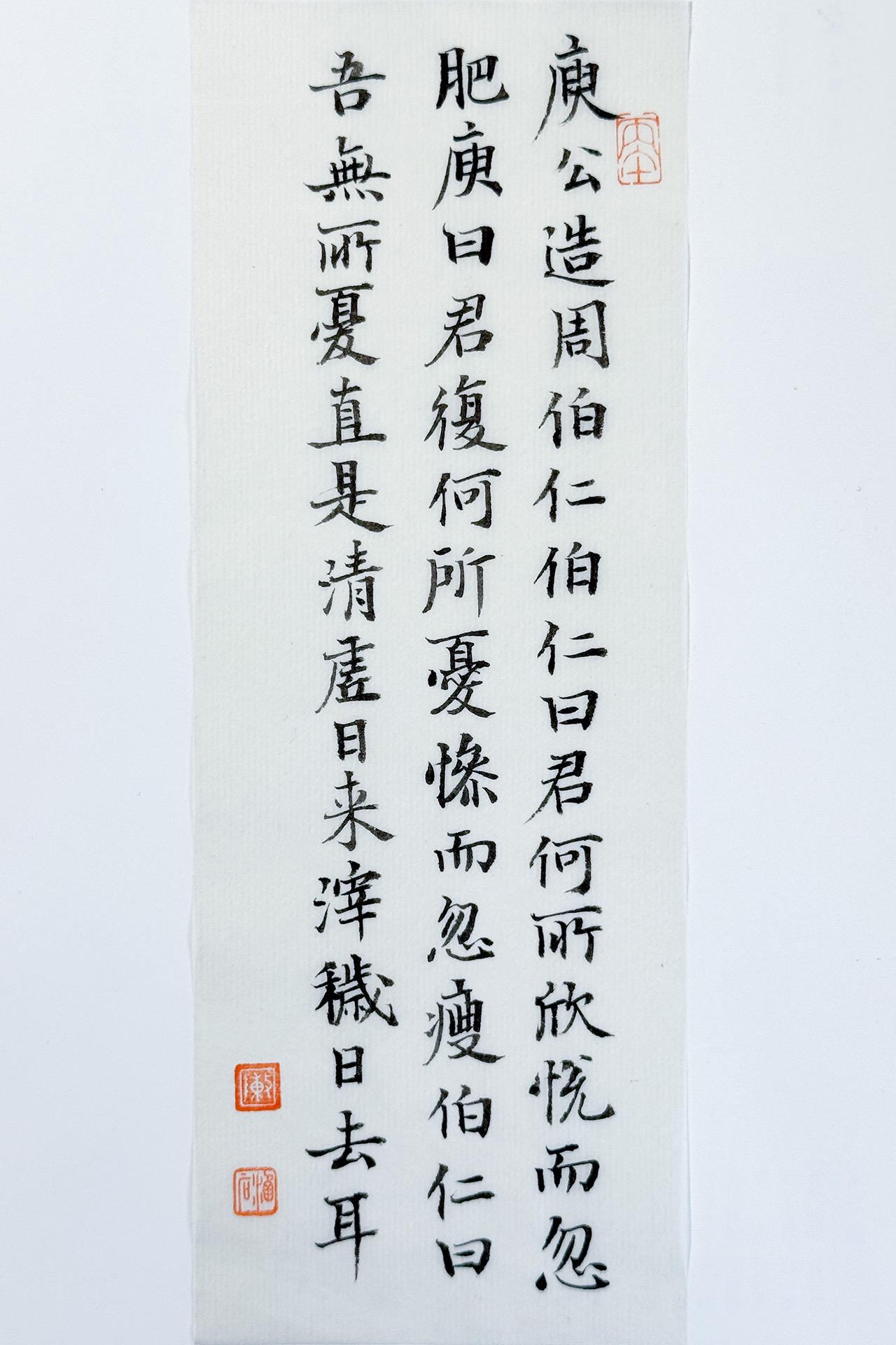 笔：墨社今夕软玉 | 纸：墨社今夕玉白雁皮蝉翼 | 墨：墨社今夕轻胶中浓墨液 书
