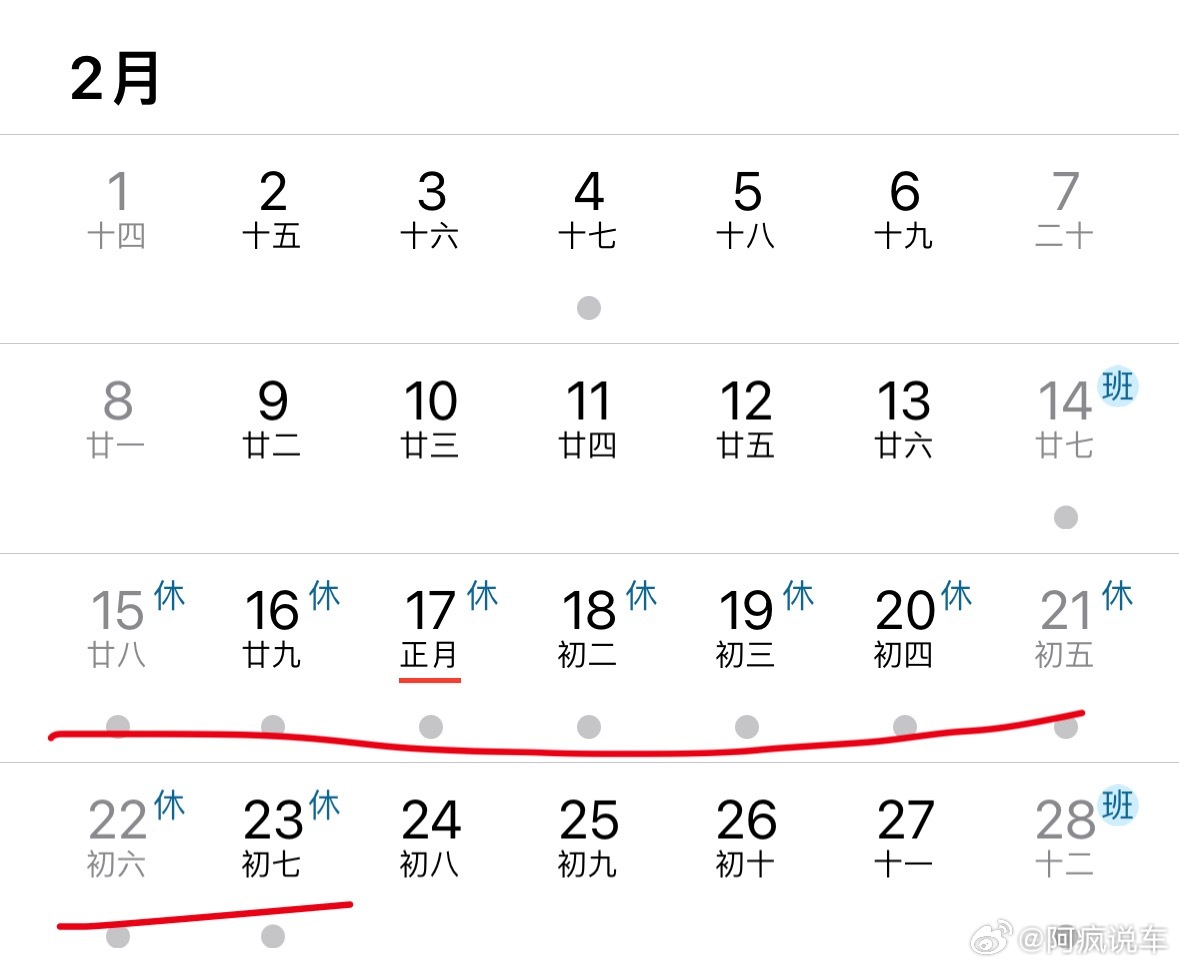 春节请1休10，请一天休十天感觉还算划算一点，但是我看到有一个说节后再请几天连着