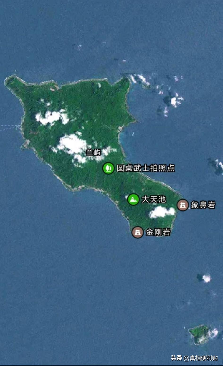 我国台湾岛东边太平洋上有一个大岛——兰屿，面积约45平方公里，有钓鱼岛的十几倍大