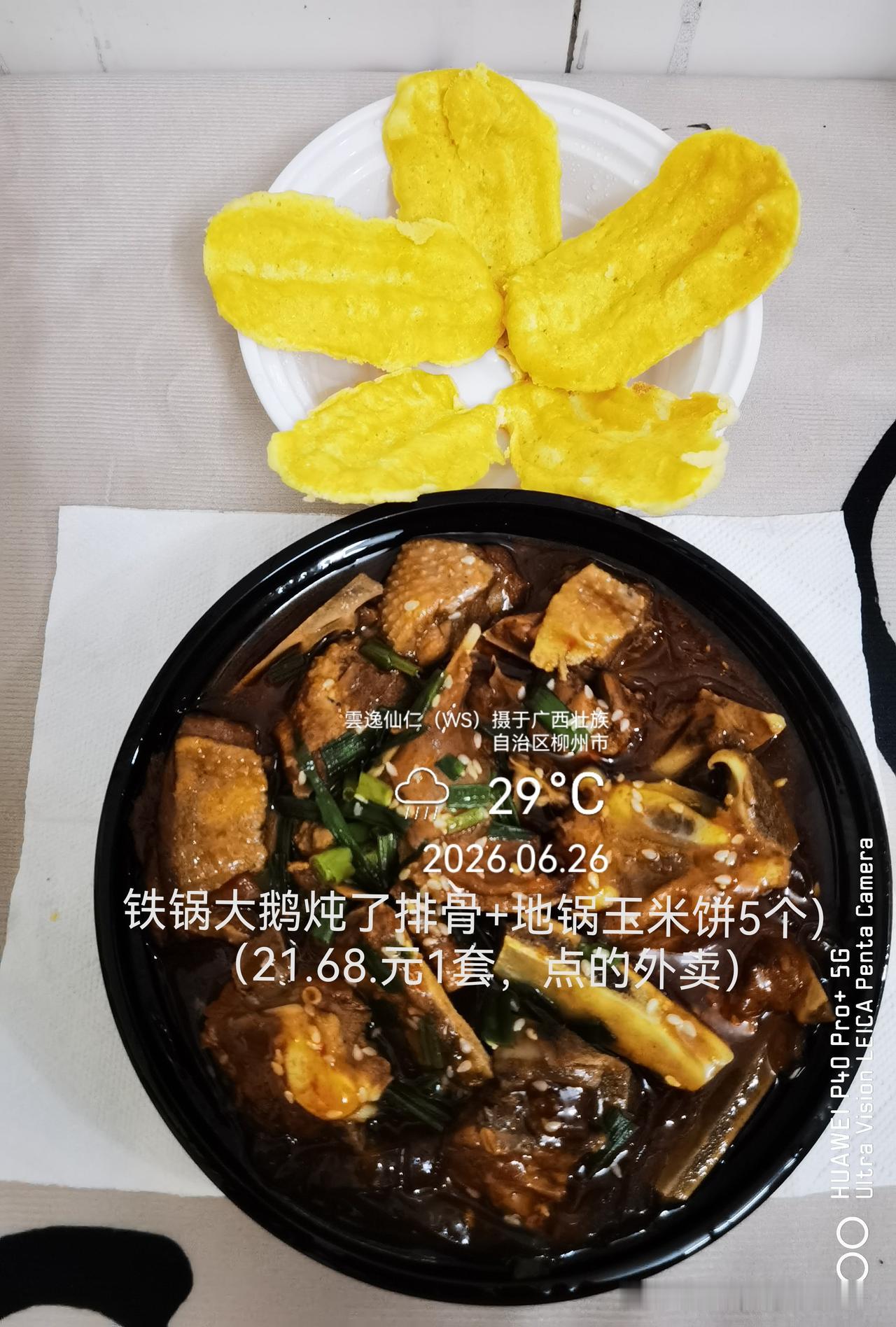 月居生活记录（1007）广西壮族自治区柳州市（44）品尝小吃15：铁锅大鹅炖排骨