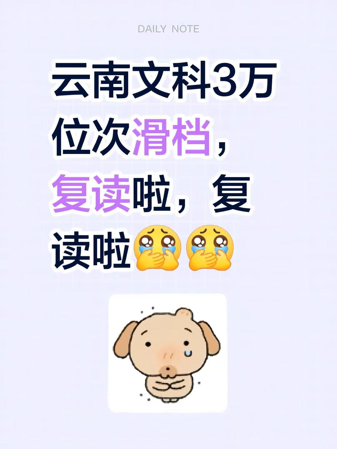 云南文科3万位次滑档，复读啦，复读啦复读 云南高考