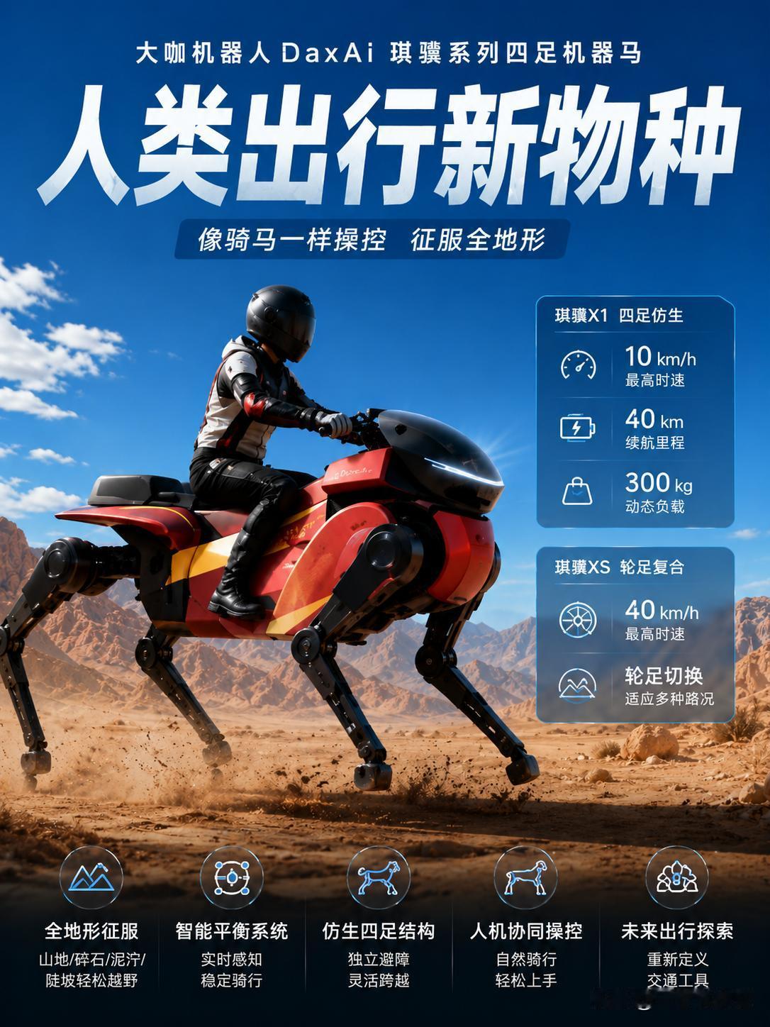 机器人都开始“骑”了？国产机器马亮相，这次真的有点科幻了！

就在今天，2026