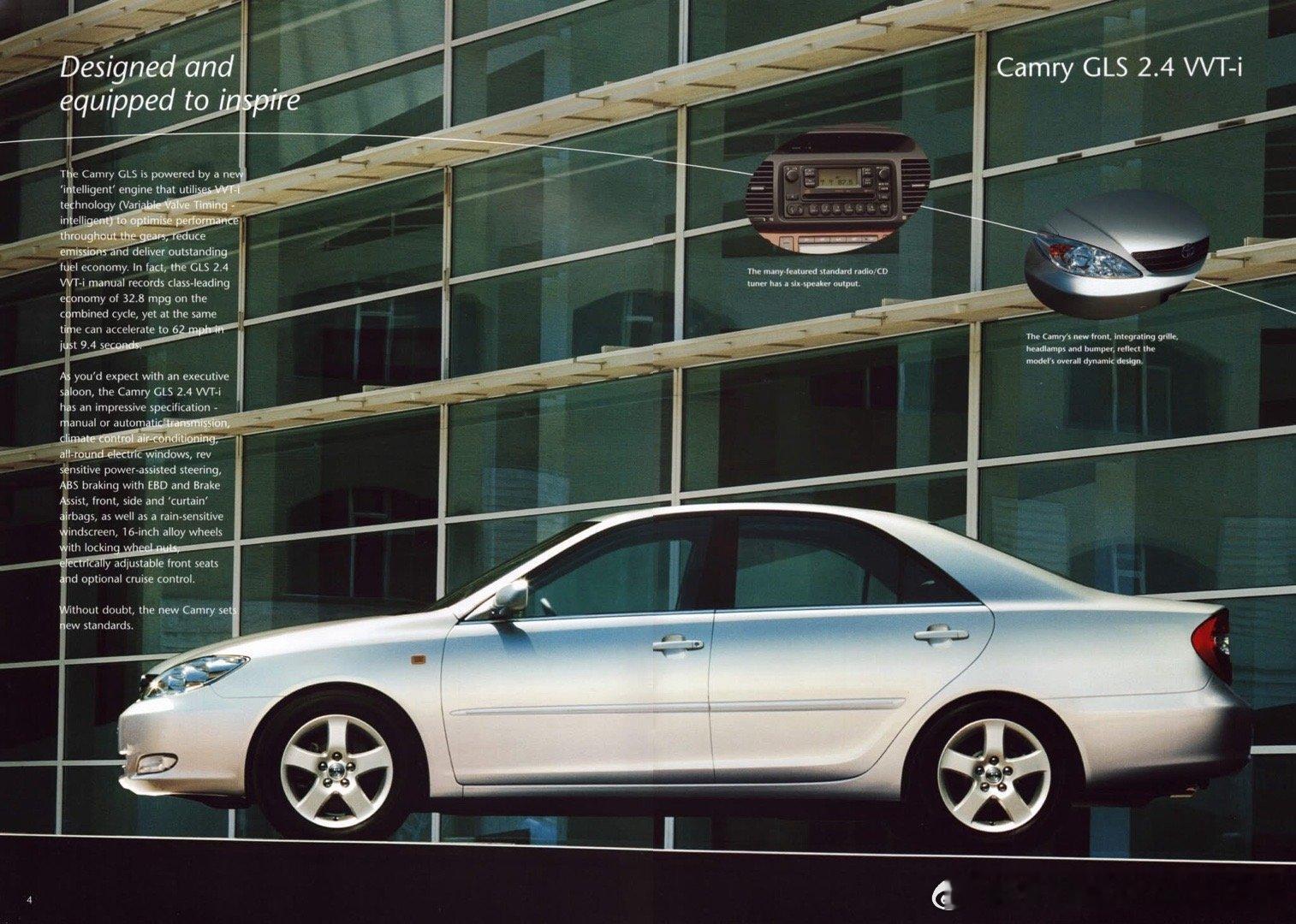 2002年第五代佳美（XV30）引入中国，俗称佳美2.4，佳美2.4是第五代佳美