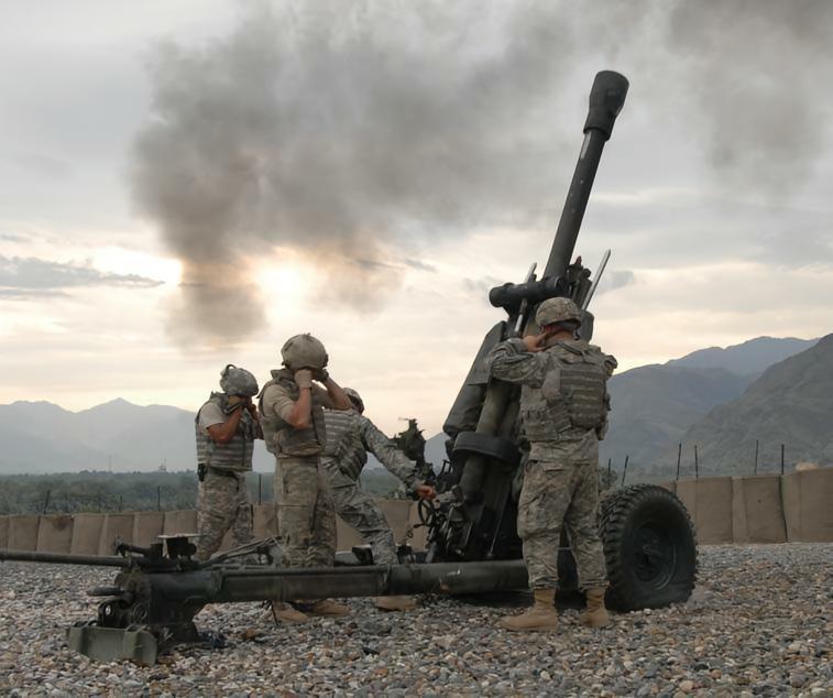 每天认识一件兵器 美国M119牵引榴弹炮M119榴弹炮是美国在英国105毫米L1